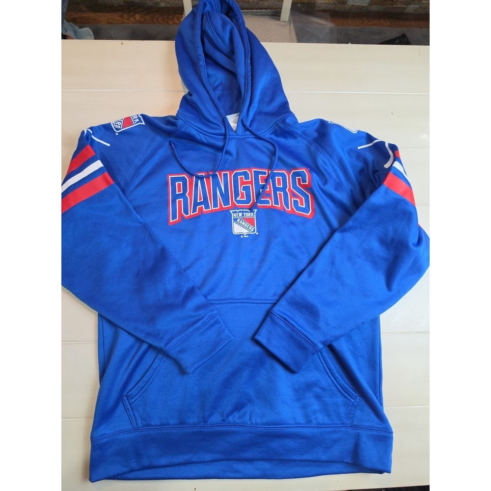 New York Rangers NHL Mens Pullover Hoodie Size Medium Long Sleeve‎